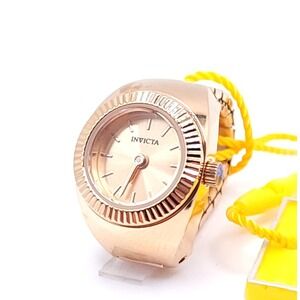 Invicta Mini Angel Women's Ring Watch Rose Gold Stainless Steel Quartz 30 m New